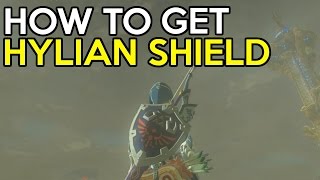 How To Easily Get The Hylian Shield  Legend Of Zelda Breath Of The Wild [upl. by Ylrebnik827]