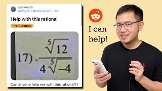 Help with this rational Rationalize the denominator with radicals Reddit raskmaths [upl. by Serafina]