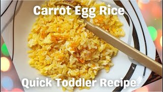 YOUR CHILD WILL THANK YOU FOR THIS FOOD  CARROT EGG RICE  18 MONTHS BABY RECIPE toddlerrecipe [upl. by Dadirac]