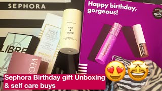 Let’s unbox Sephora birthday gift amp some more selfcare buys 🤩🥳 skincare [upl. by Ecyt]