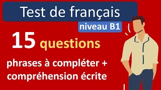 Test de français  compréhension écrite niveau B1 [upl. by Bum]