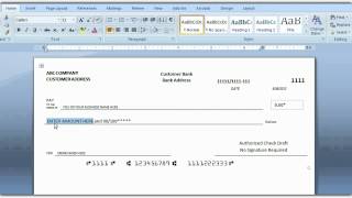 How To Print A Check Draft Template [upl. by Onilegna]