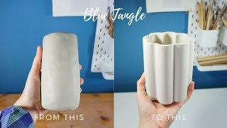 How to make a clay vase  Come realizzare un vaso in argilla  Tecnica a lastre [upl. by Burgener]