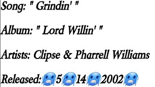 Clipse  Grindin Ft Pharrell LyricsEXPLICIT [upl. by Worra193]