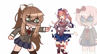 BBBBBBLOCKED  DDLC  Ft Monika and Sayori [upl. by Annoynek]