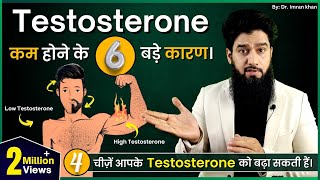 Testosterone कम करने वाले 6 कारण  Boost Testosterone Naturally  Hindi [upl. by Annovahs]