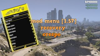 GTA V 157 Crespo 22  FREE MOD MENU Recovery  UNDETECTED [upl. by Lehet840]