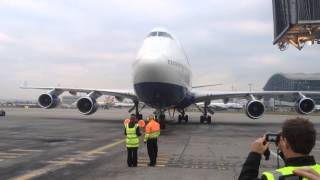 British Airways 747400 Marshalling Onto Stand [upl. by Brunn]