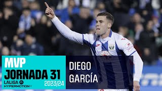 DIEGO GARCÍA afianza el LIDERATO del LEGANÉS 😎​  LALIGA Hypermotion MVP JORNADA 31 [upl. by Enerol430]