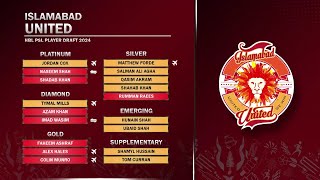 Islamabad United All Picks HBLPSLDraft HBLPSL9 [upl. by Teilo]