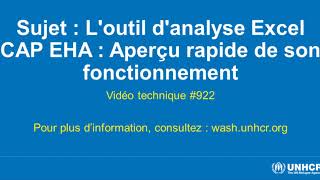 v922 L’outil d’analyse Excel CAP EHA  Aperçu rapide de son fonctionnement [upl. by Ycnahc]