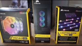 ¡Añadiendo RGB a mi torre Corsair Commander Pro Tiras de LED  ventiladores RGB [upl. by Ecerahs]