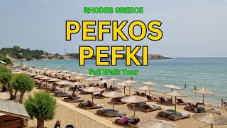 Pefkos Pefki Rhodes Walking Tour 2024  Rhodos Greece [upl. by Nnaycnan]