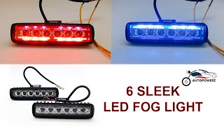 AUTOPOWERZ Fog Lamp Headlight LED Universal For Bike Universal For Car Pack of 3 [upl. by Attenrad365]