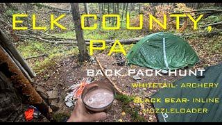 Elk County PA  Archery Whitetail Deer  Inline Muzzleloader Black Bear  Back Pack Hunt [upl. by Marden506]