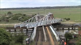 Reedham Swing Bridge in operation  09062013 [upl. by Senilec]