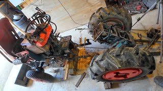 Fixing a worn out Kubota B7100 Part 1 Splitting the tractor and stripping the gearbox [upl. by Lanford]