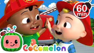 Fire Engine With Friends Fun with JJ  CoComelon Nursery Rhymes amp Kids Songs [upl. by Ayyidas456]