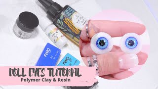 MAKING DOLL EYES  Tutorial  Polymer Clay amp Resin  Sculpture  BJD [upl. by Hahn]