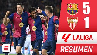 BARCELONA es una MÁQUINA Aplastó al SEVILLA Dobletes de Lewandowski y Torre Volvió Gavi  La Liga [upl. by Xenia573]