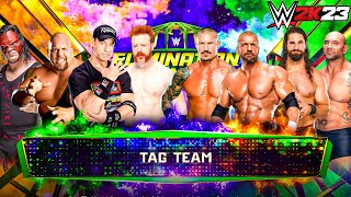 WWE 2K23  TEAM CENA VS TEAM AUTHORITY  TAG TEAM MATCH AT ELIMINATION CHAMBER  PSG 4K HDR GAMEPLAY [upl. by Weinhardt]