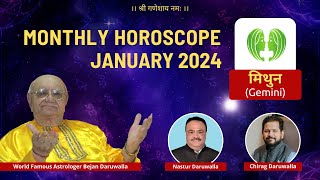 Monthly Horoscope January 2024 for the Zodiac Sign GEMINI  Horoscope 2024  Best Indian Astrologer [upl. by Drol823]