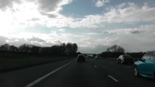 Driving On The M6 Motorway From J19 Knutsford To J20 Appleton Warrington Cheshire England [upl. by Bywaters901]