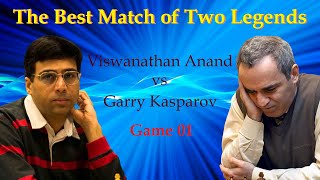 The Best Match of Two Legends  Viswanathan Anand vs Garry Kasparov [upl. by Anilave186]