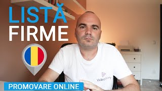 Lista Firme  Promovare Online Gratuita prin Video [upl. by Nonnad]