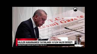 VALİLER KARARNAMESİ YAYINLANDI 16 İLİN VALİSİ DEĞİŞTİ [upl. by Hannavahs931]