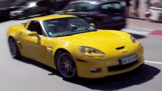 Crazy Corvette Z06 Powerslides through Monaco [upl. by Reniar]