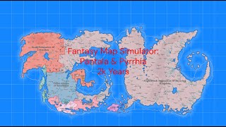 Fantasy Map Simulator Pantala amp Pyrrhia  Timelapse [upl. by Anitsud669]