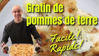 Recette de gratin aux pommes de terre  Un gratin de pommes de terre à la bechamel facile rapide [upl. by Lukey]