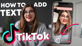 How to add text to TikTok [upl. by Marrissa]