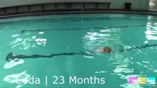 1 Year Old Swimming  Justin Norris Swim Academy Thornton [upl. by Hpejsoj]