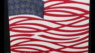 How To Create Stars amp Stripes with the Swirly Scribbles Thinlits  Lauras Stamp Pad [upl. by Tabbie]