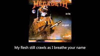 Megadeth  In My Darkest Hour Lyrics [upl. by Aliekat58]