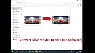 How to Convert MKV to MP4 Video Without Using Any Software [upl. by Aletsirc]