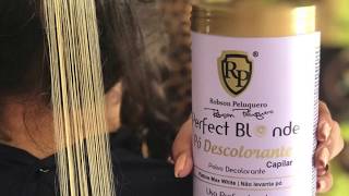 PRUEBA DE MECHA POLVO DECOLORANTE PERFECT BLONDE DE ROBSON PELUQUERO ESPAÑOL LATINO [upl. by Ativad786]