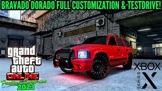 BRAVADO DORADO FULL CUSTOMIZATION amp TESTDRIVEGTA ONLINE CHRISTMAS ON XBOX SERIES XCHOP SHOP DLC [upl. by Cilla]