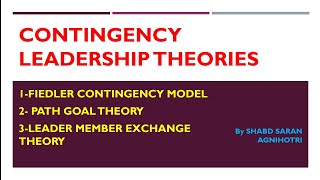 ContingencySituational Leadership Theories  Path Goal Theory  Fiedler Contingency Model ugcnet [upl. by Heymann]