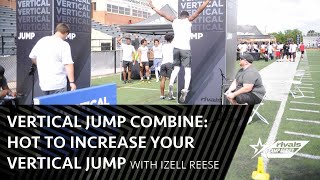 Vertical Jump Combine How to Increase Your Vertical Jump with Izell Reese [upl. by Aranahs]