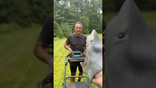 SHARK PUPPET EATEN BY LAWNMOWER [upl. by Annauqahs959]