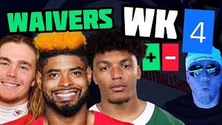 Week 4 Fantasy Football Waiver Wire Pickups  LIVE Q amp A  Fantasy Football Advice 2024 [upl. by Riggall320]