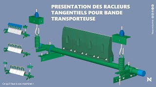 PRESENTATION DES RACLEURS TANGENTIELS POUR BANDE TRANSPORTEUSE [upl. by Eanert]