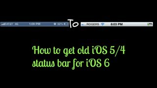 iOS 5 Silver Status Bar For iOS 6 iPod 5g 4giPhone 5 4s 4 [upl. by Stiles]