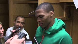 Ya Niggas Trippin Russell Westbrook Post Game Interview February 12 2013 ORIGINAL [upl. by Kira903]