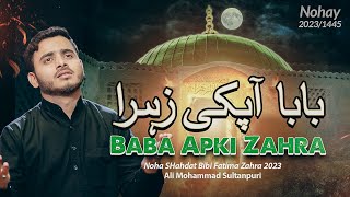 Ayyam e Fatima Noha 2023  Baba ApKi Zahra  Ali Mohammad Sultanpuri Nohay  bibi Fatima zahra noha [upl. by Eikciv]