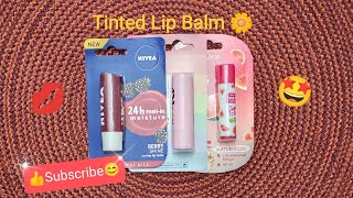 Best Tinted lip Balms Review amp UnpackingNiveaSugar Pop MyGlamm Lip Balm 💋 [upl. by Fontes819]