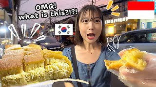 Korean girl 🇰🇷 falling in love with MARTABAK INDONESIA 🇮🇩❤️🥇 [upl. by Lebanna]